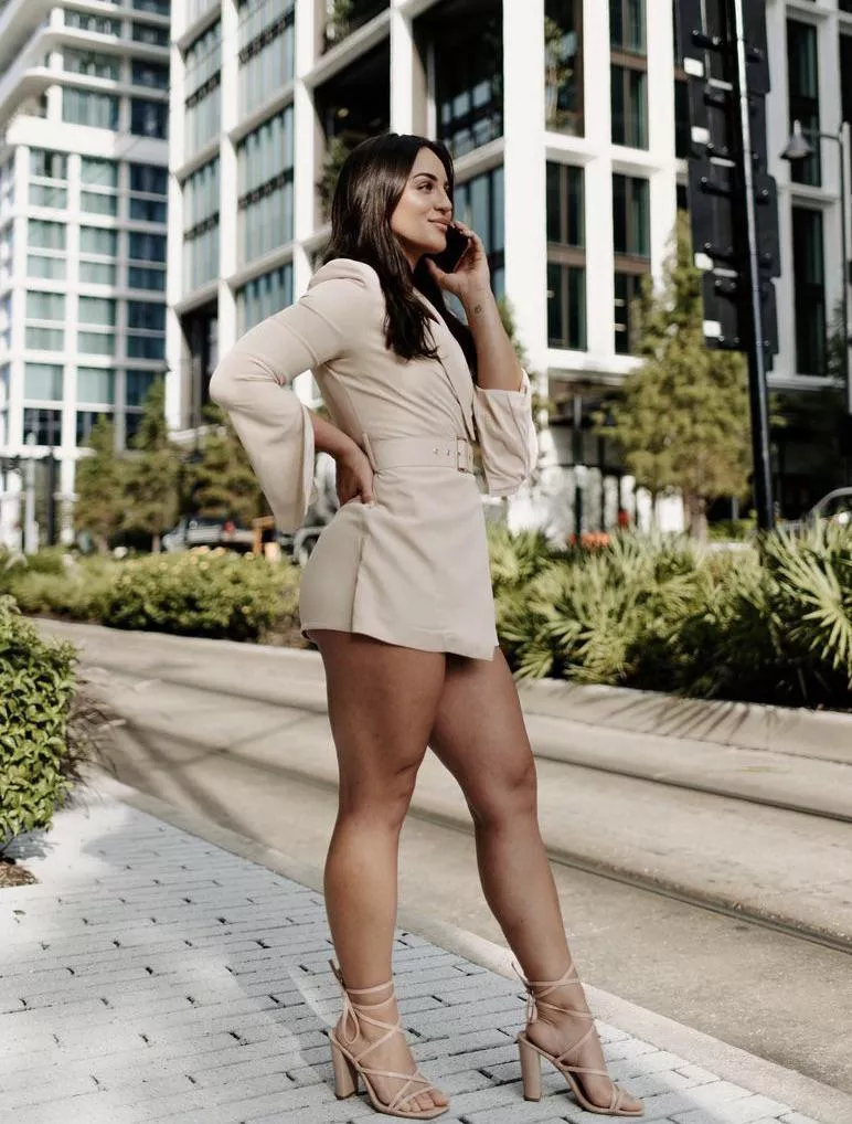 Leggy brunette