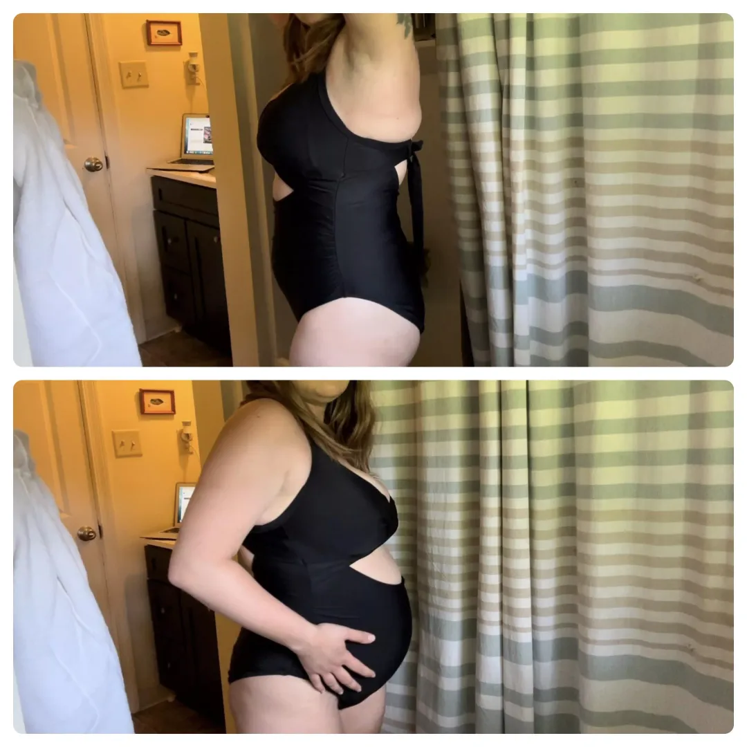 Legit took 1 hour to deflate all of this water...🤰🏻🤰🏻🤰🏻