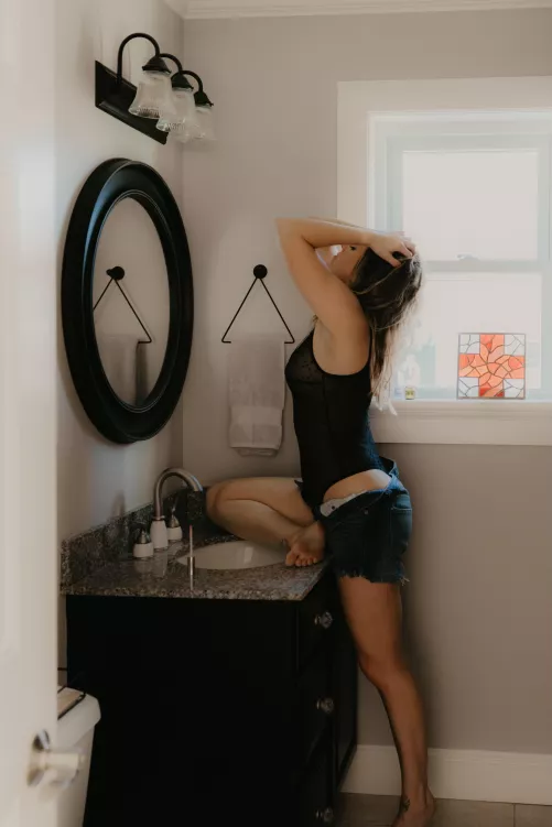 Let me just slip out of these Jean shorts