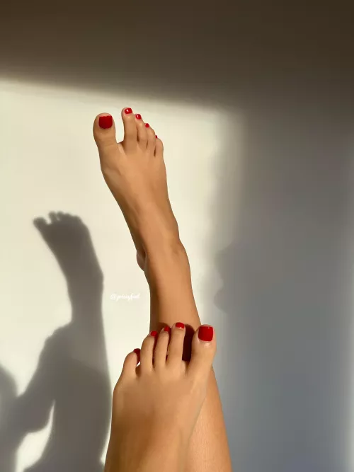 Let me put my red toes in your mouth