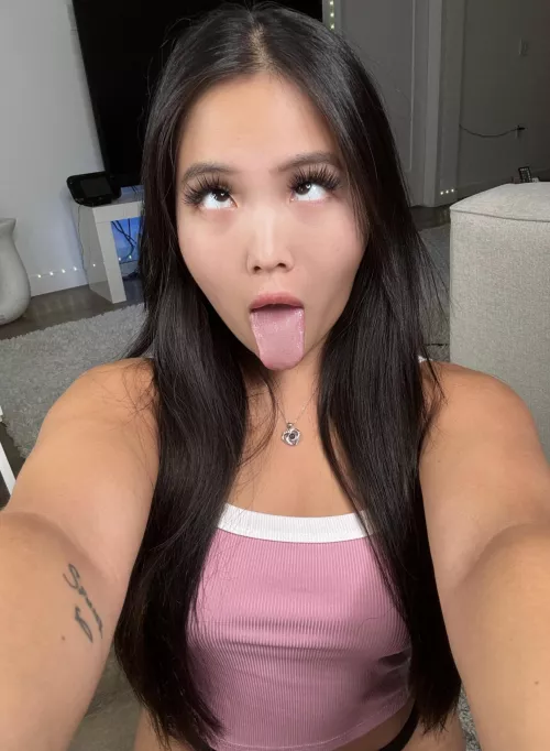 let me wrap your cock on this sweet juicy tongue