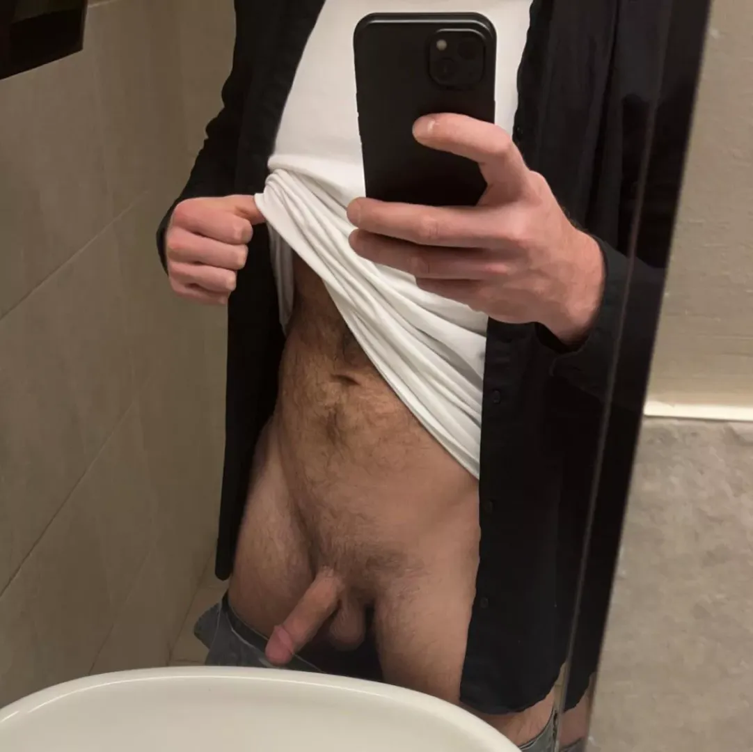 Letting my cock out to breathe