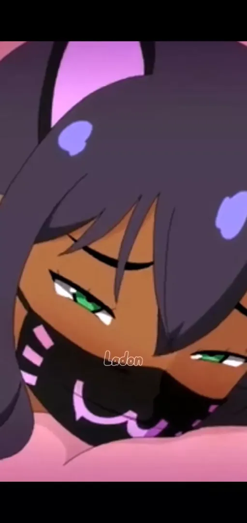 LF color source: animation, tanned, short hair, dark hair, face mask, cat cosplay