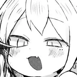 LF Mono Source: 1girl, blush, closed-up shot, pointy teeth, white hair, open mouth
