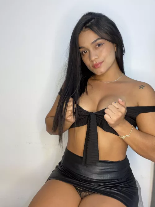 Lift my black leather skirt and fuck me