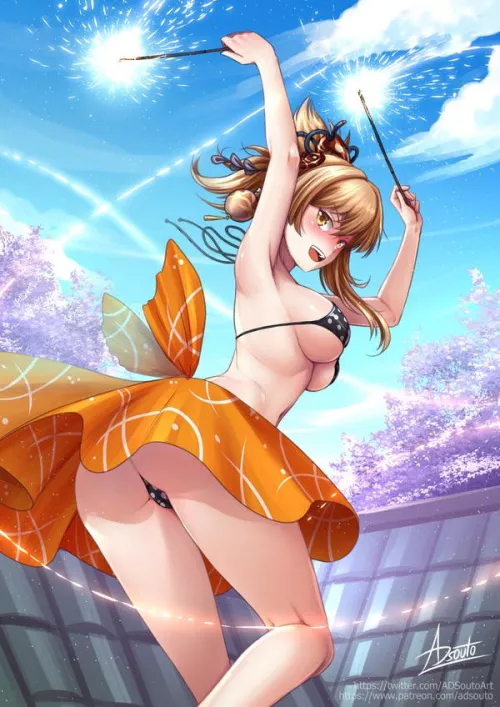 Lighting fireworks (ADSouto)