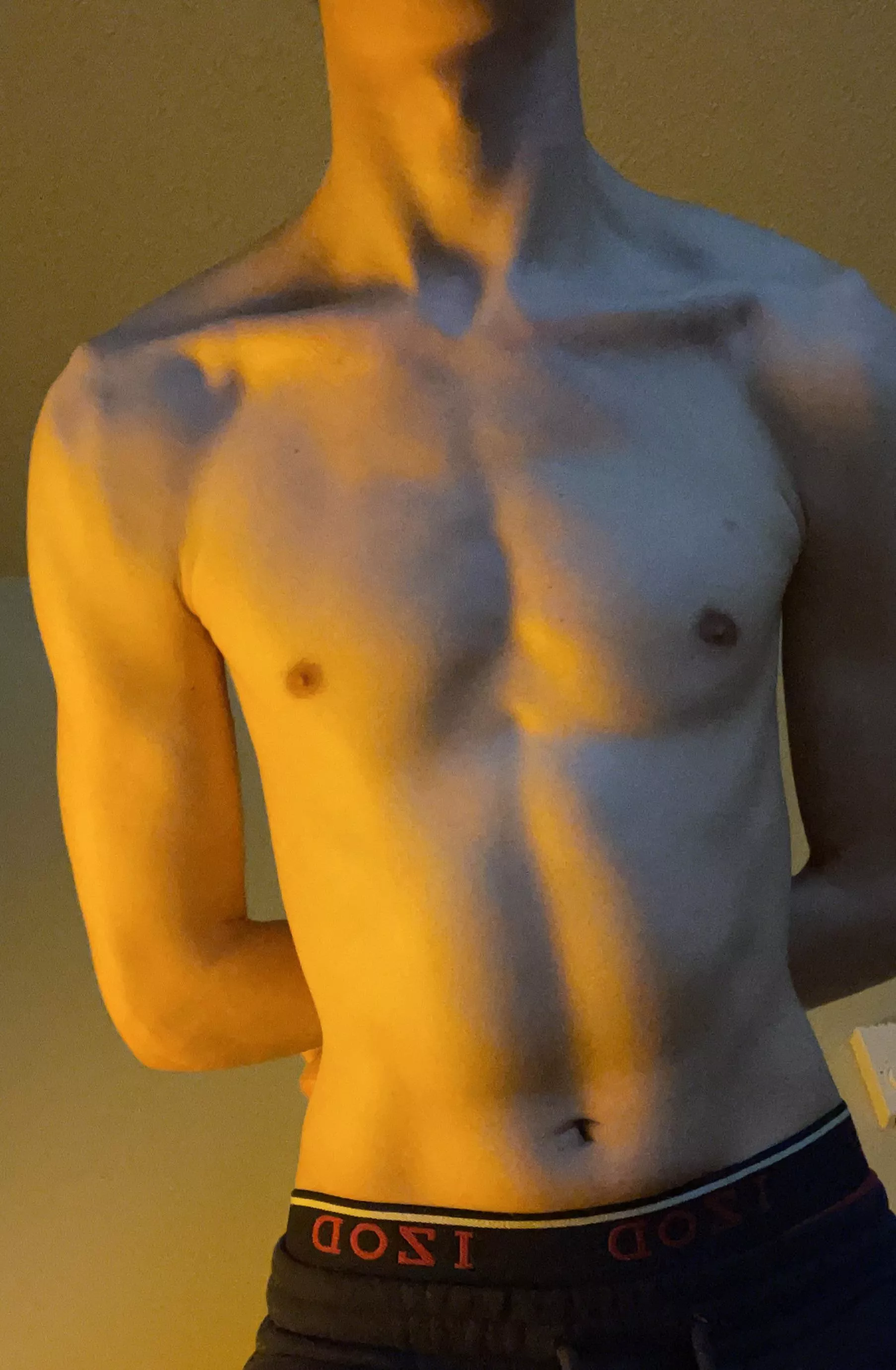 Like me with my hands behind my back?