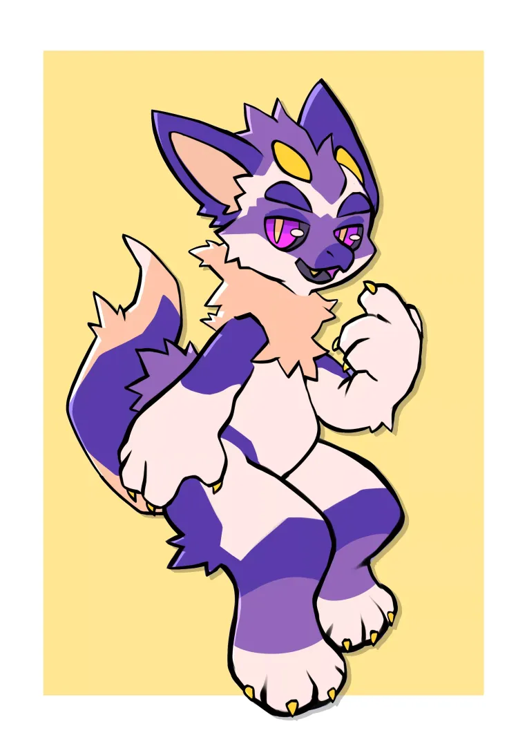 Lil OC I did with my own base, sassy [Art by me]