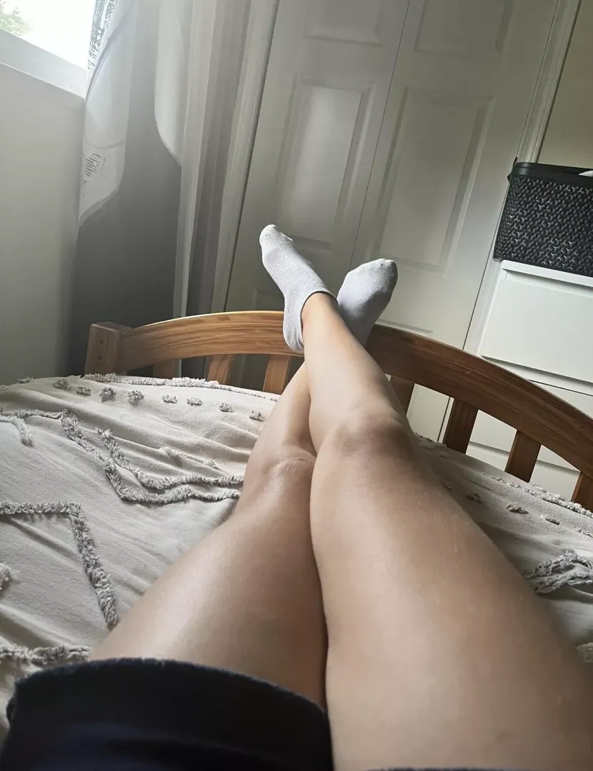Lil white socks to worship