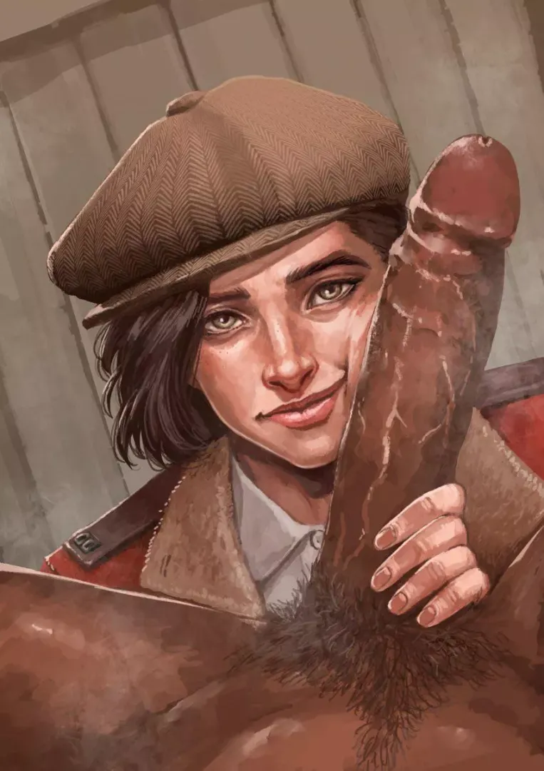 Lissie worshiping a magnificent thick black cock (Cirenk) [Draugen]