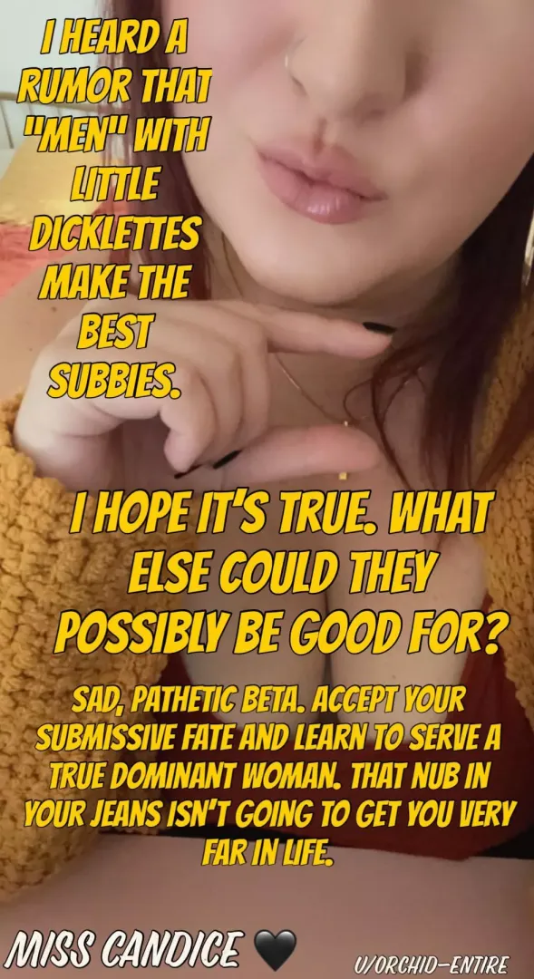 Listen closely and repeat after me…you are made to serve Superior Women.