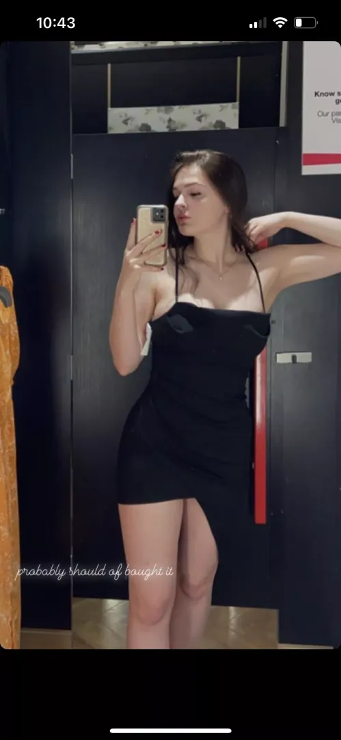 Little black dress.