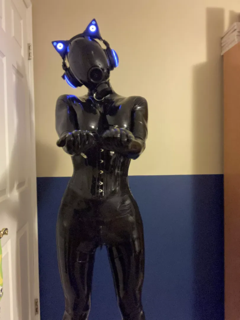 Locked in latex, ready to be bound🖤