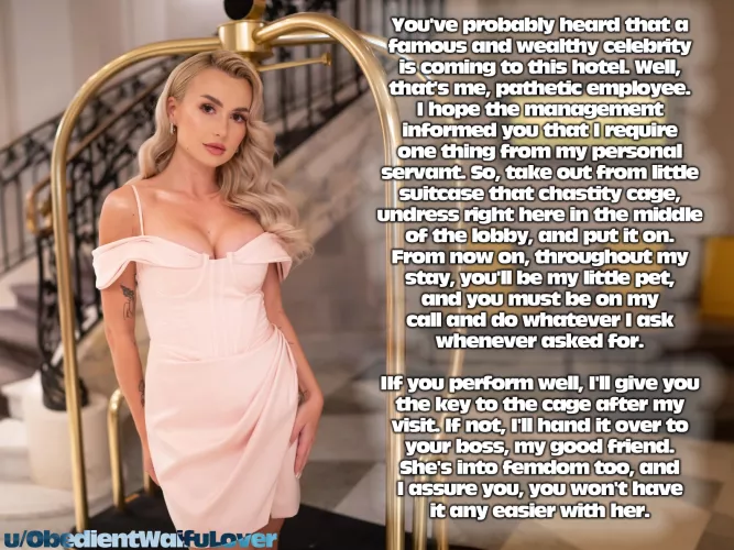 Locked Obedient Hotel Servant