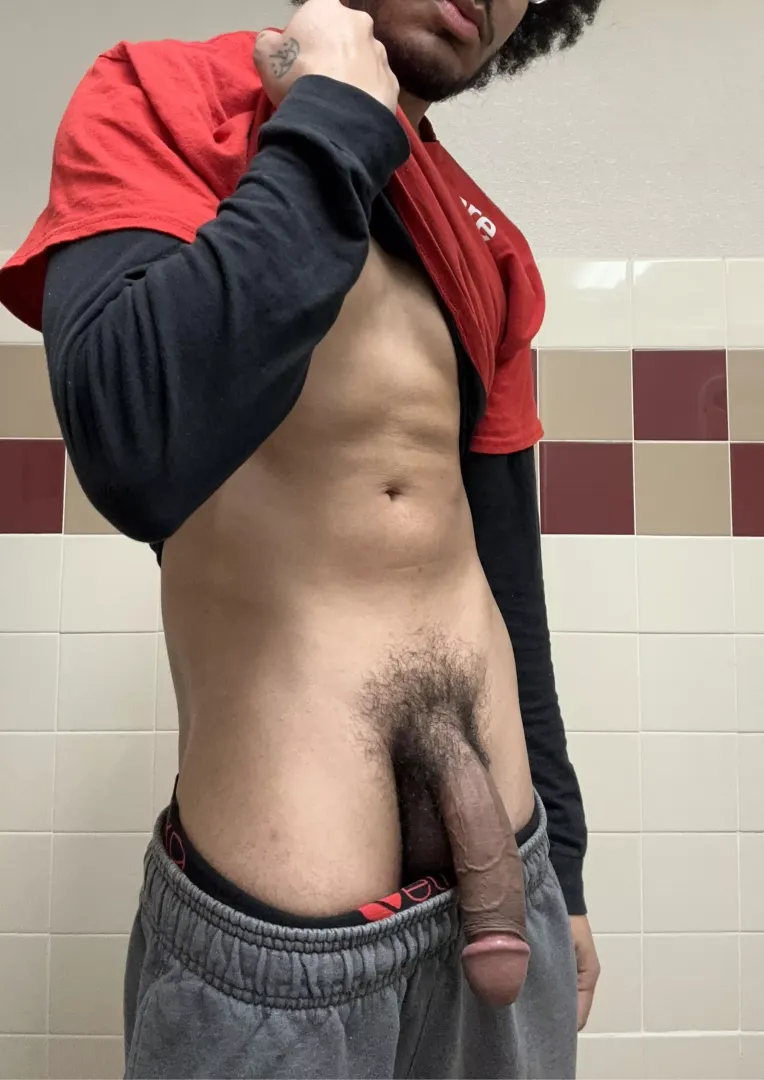 Long dick out on a long shift