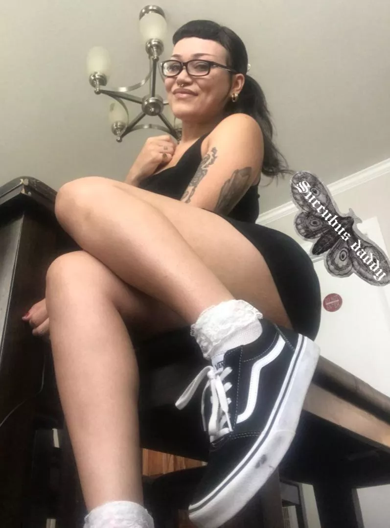 Looking innocent, but I wasn’t wearing any underwear 