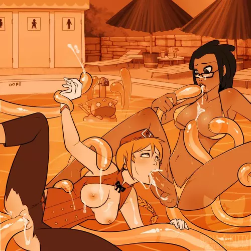 Looks like a fun pool party (futa x female)