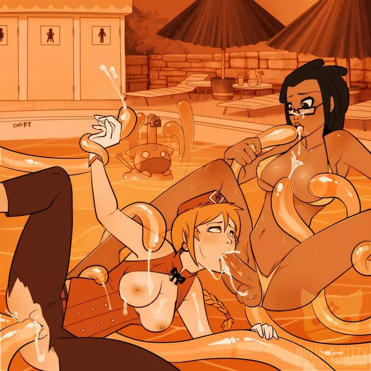 Looks like a fun pool party (futa x female)
