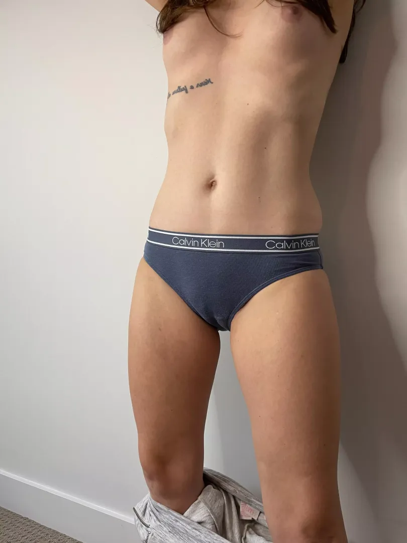 Lounging in simple Calvin’s 