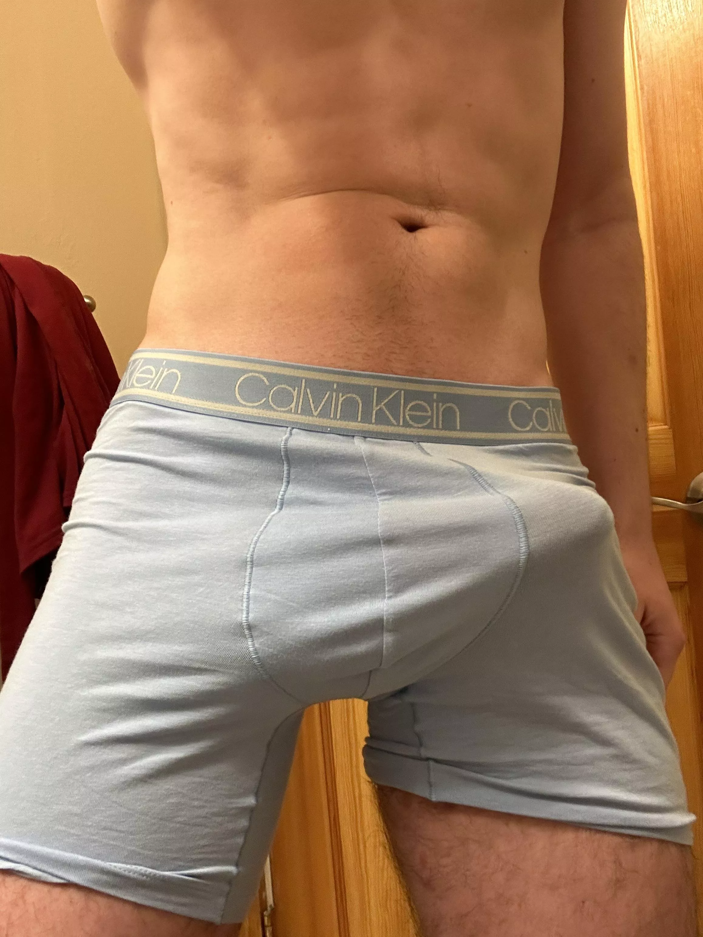 Love being stiff in my soft Calvin's