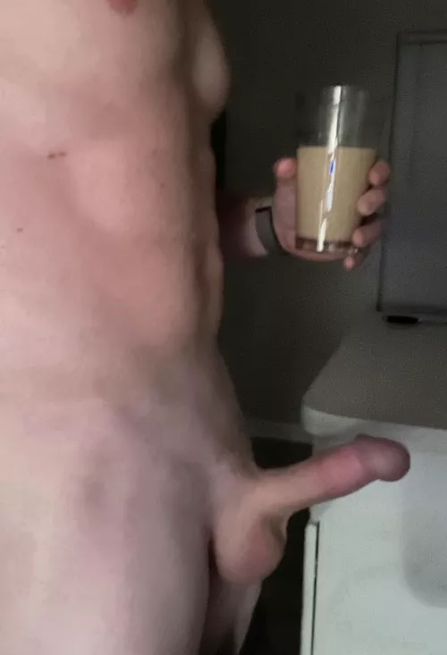 Love having my coffee with my little buddy before the family wakes up and comes downstairs [42]
