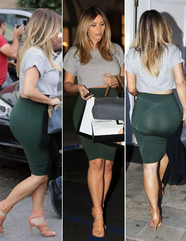 Love how any skirt looks tight around her ass