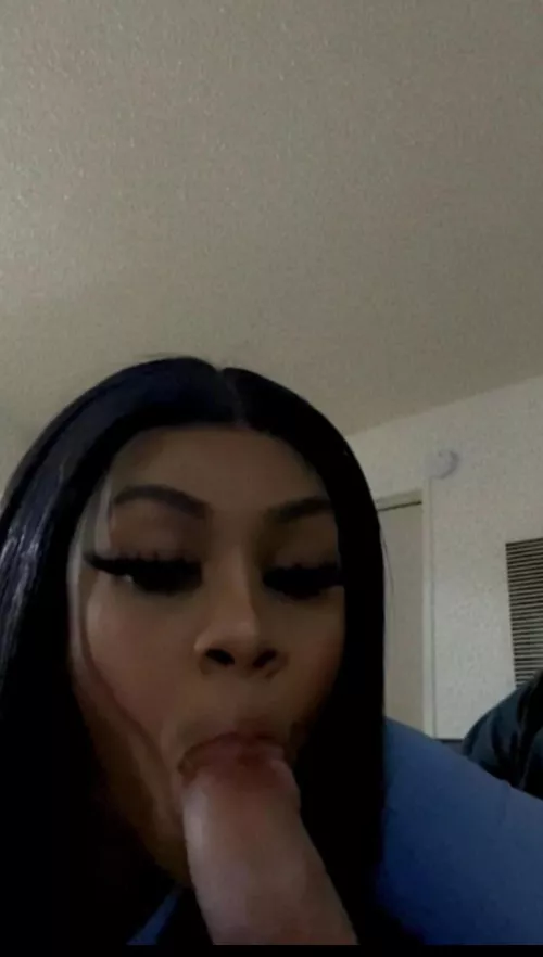 Love keeping a white cock in my black mouth 😽😽