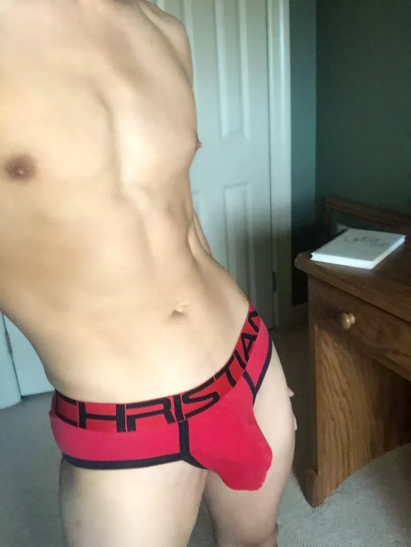 Love my red Andrew Christian briefs ❤️