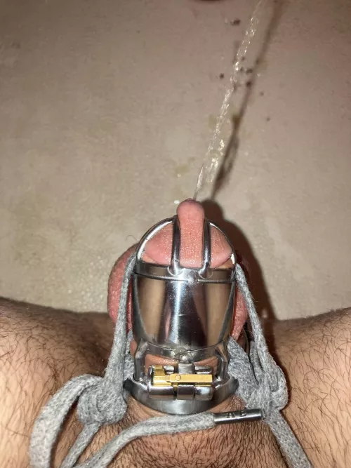 Love pissing through the cage 🥵🥴