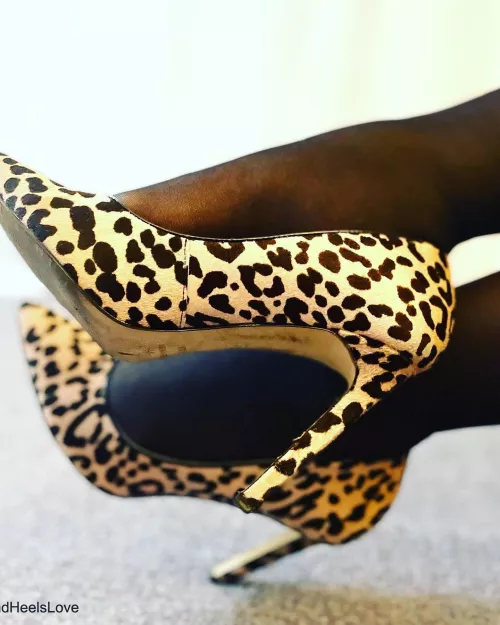 Love some animal print heels.