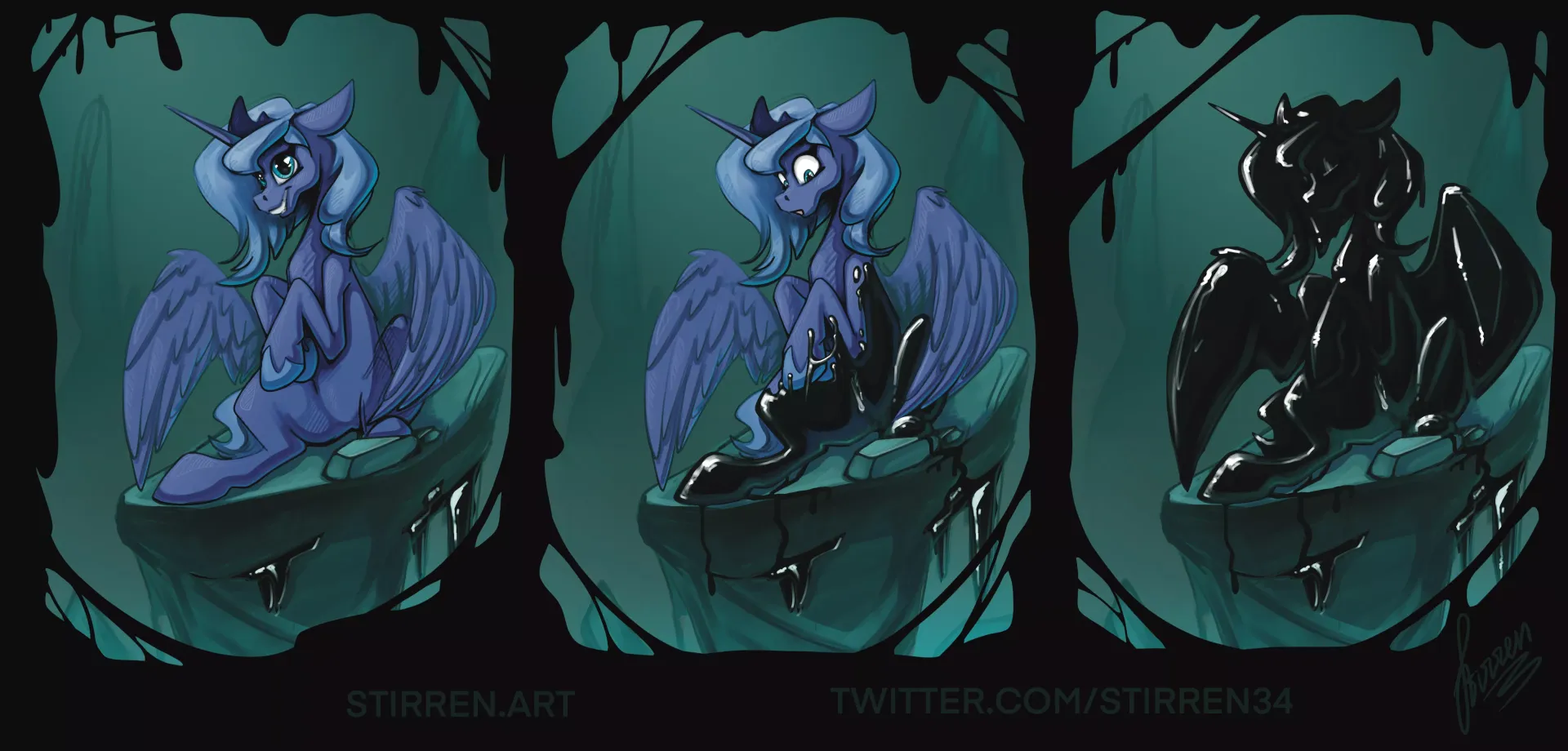 Luna got goo'd (art by me)