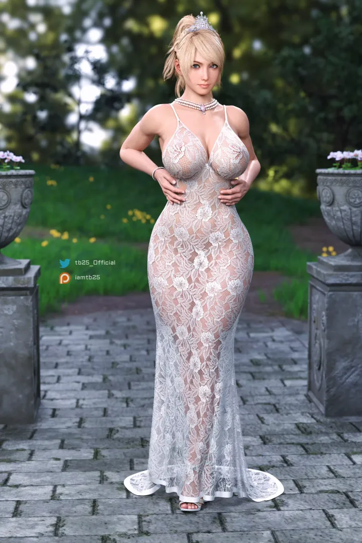 Luna White Lace Flower Dress (TB25)