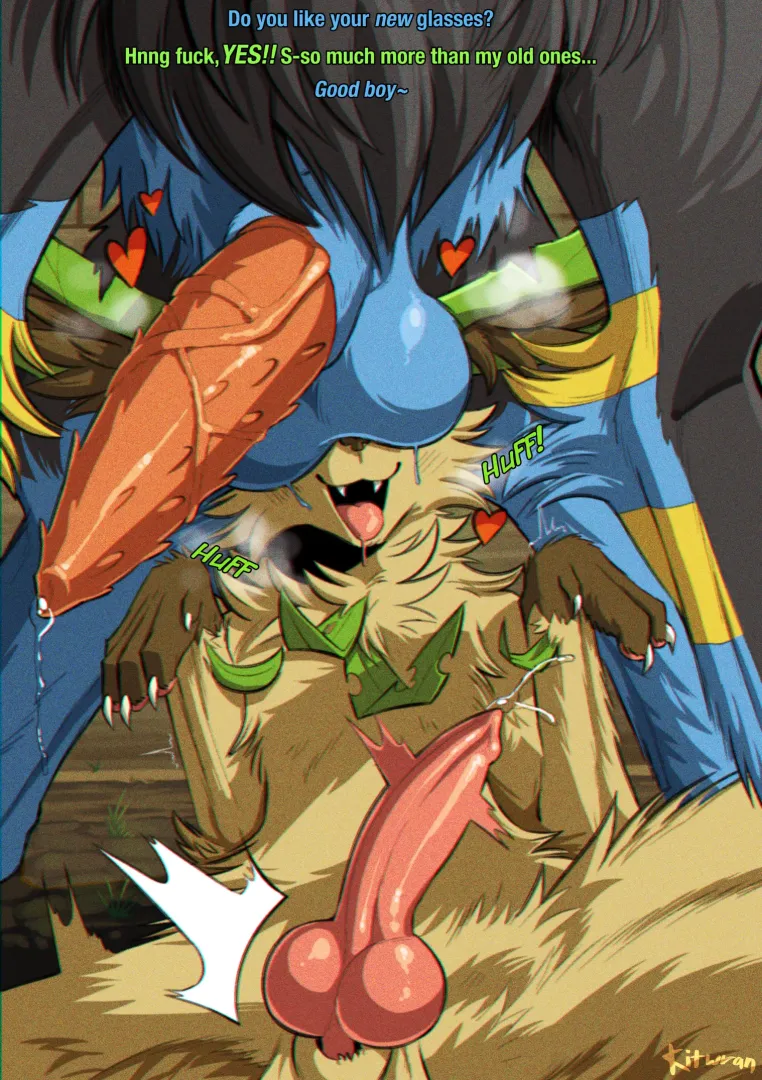 Luxray and Leafeon ;3 [MM] (Kitwran)