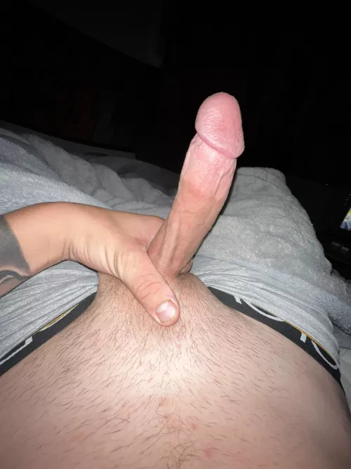 (M) showing off my hard cock 😉
