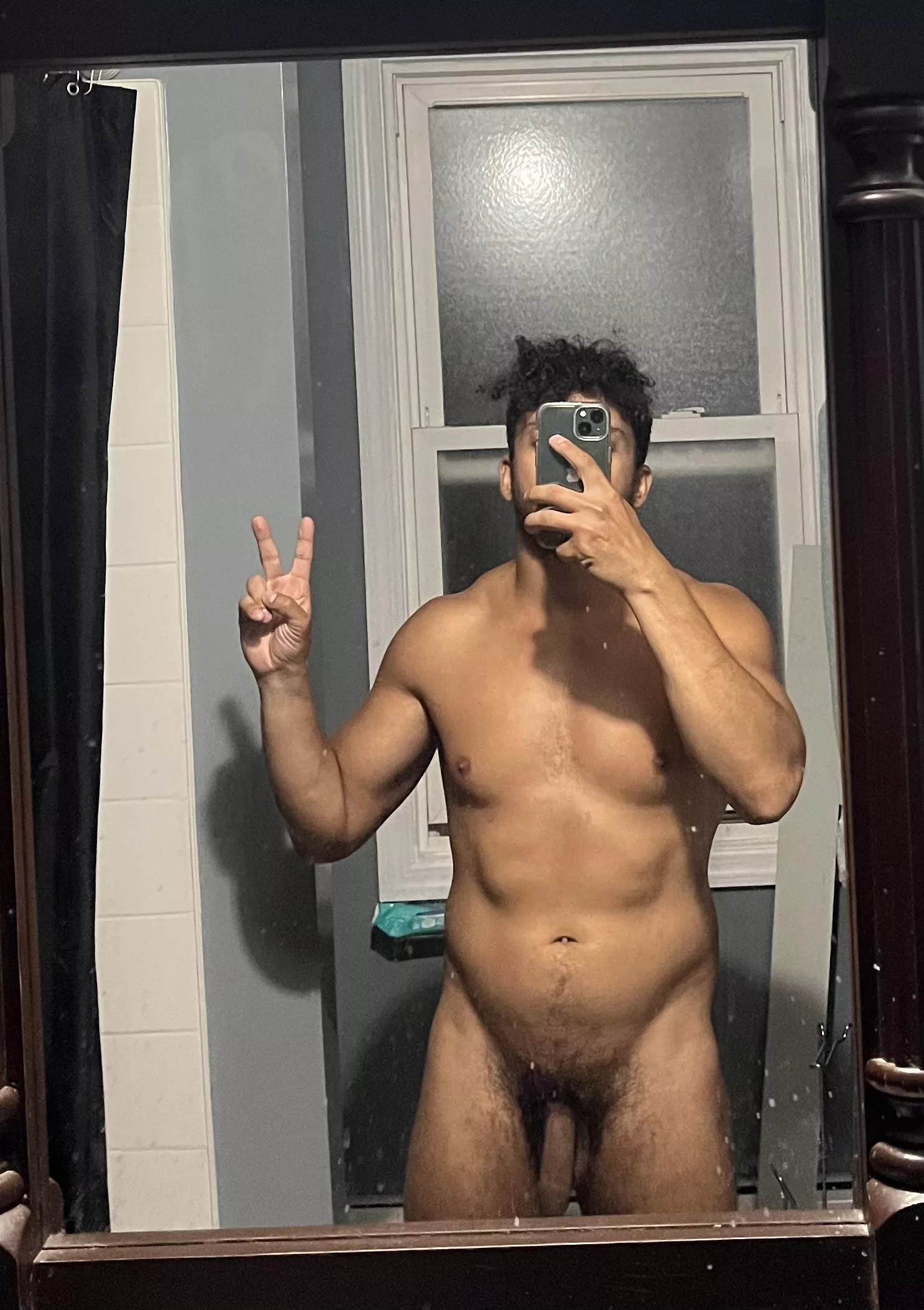 Made a V with my fingers too lol