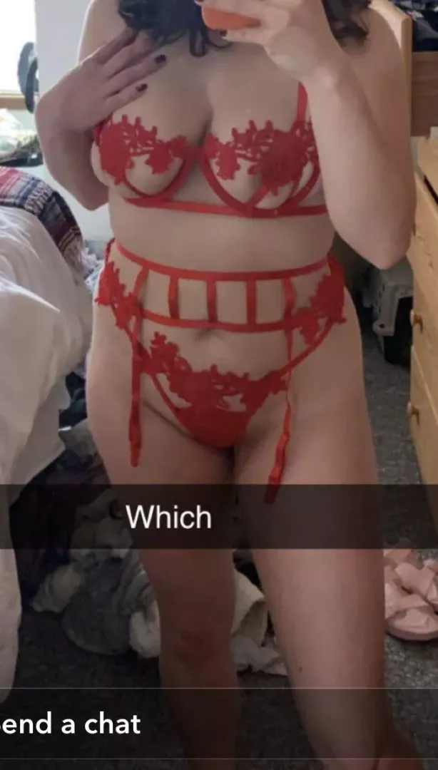 Made my girlfriend wear this for my friends and I