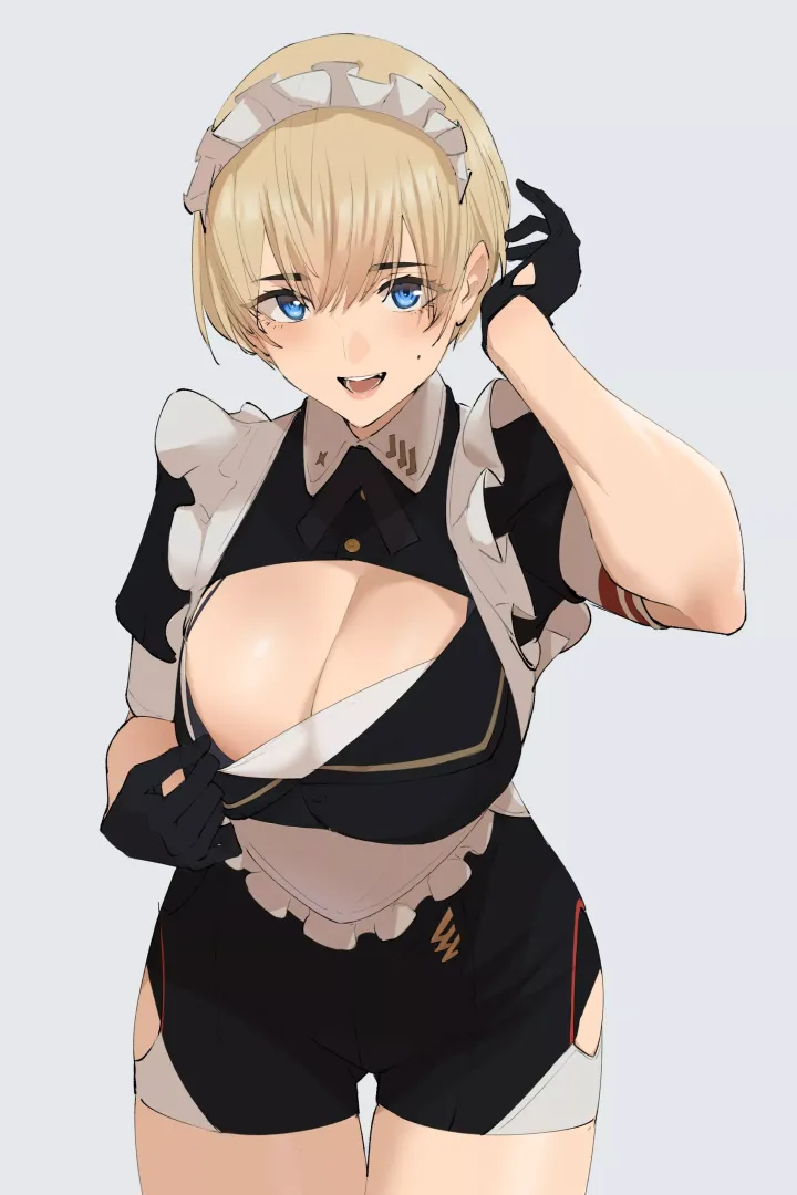 Maid's beautiful peek [Original] (pen_guin15)
