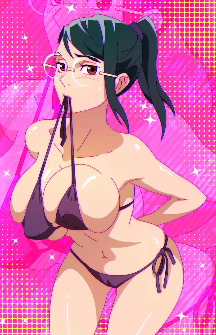 Maki struggling with new dress