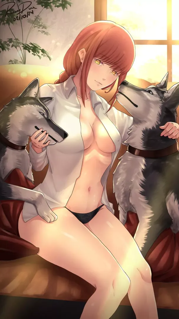 Makima and Two Doggos [Chainsaw Man]