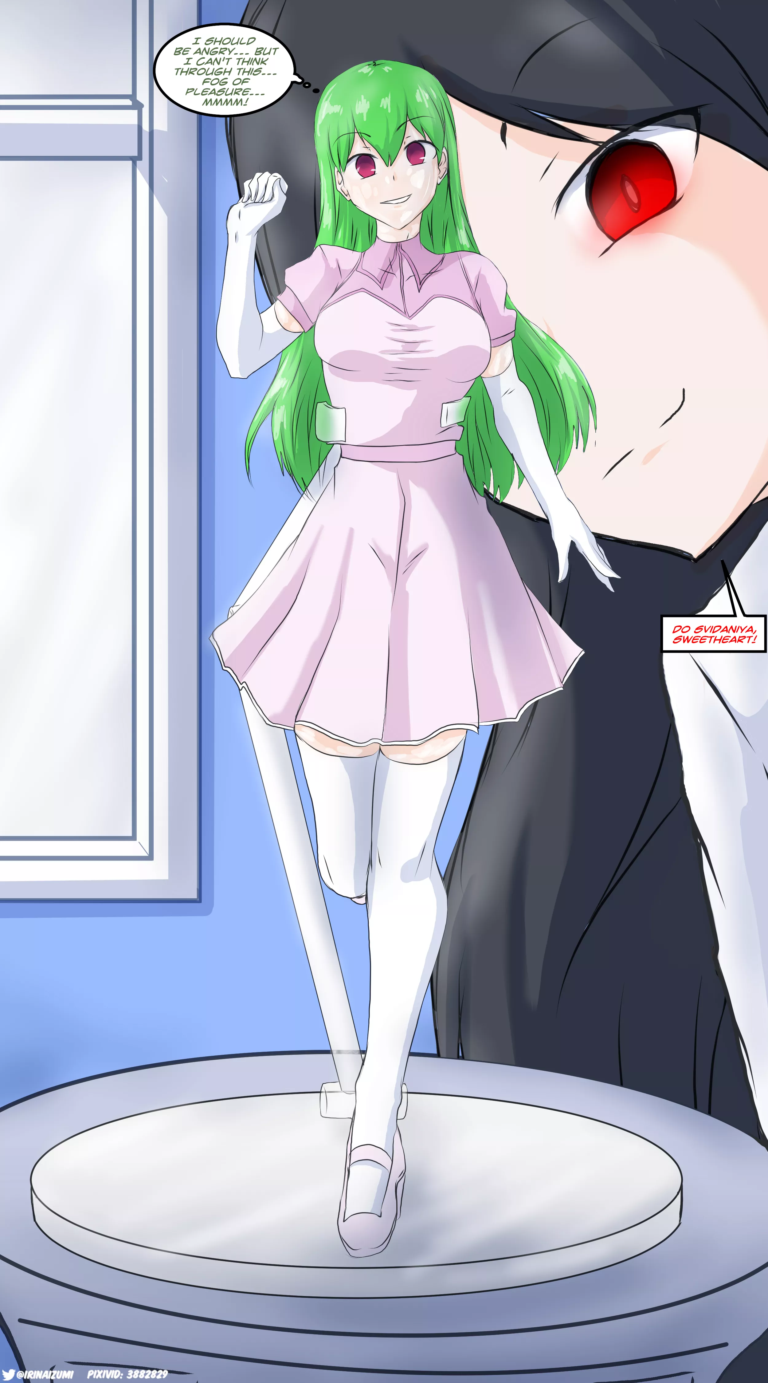 Man creates change sex substance and ends up being the test subject (and turned into figurine)