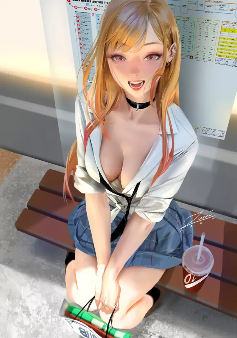 Marin waiting for the bus (By Zumi) [My Dress-Up Darling]