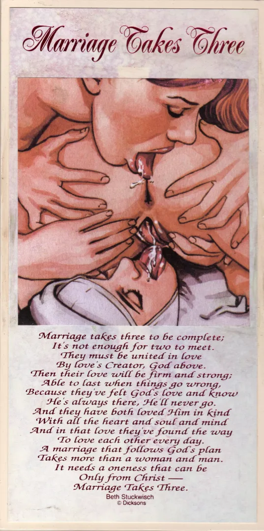 Marriage Takes Three- erotic art collage by me- click to see full image