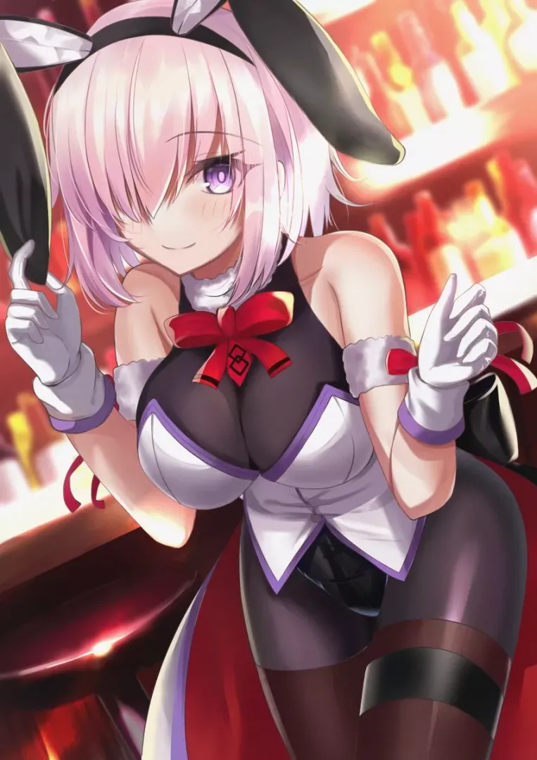 Mash Kyrielight wearing a bunny costume