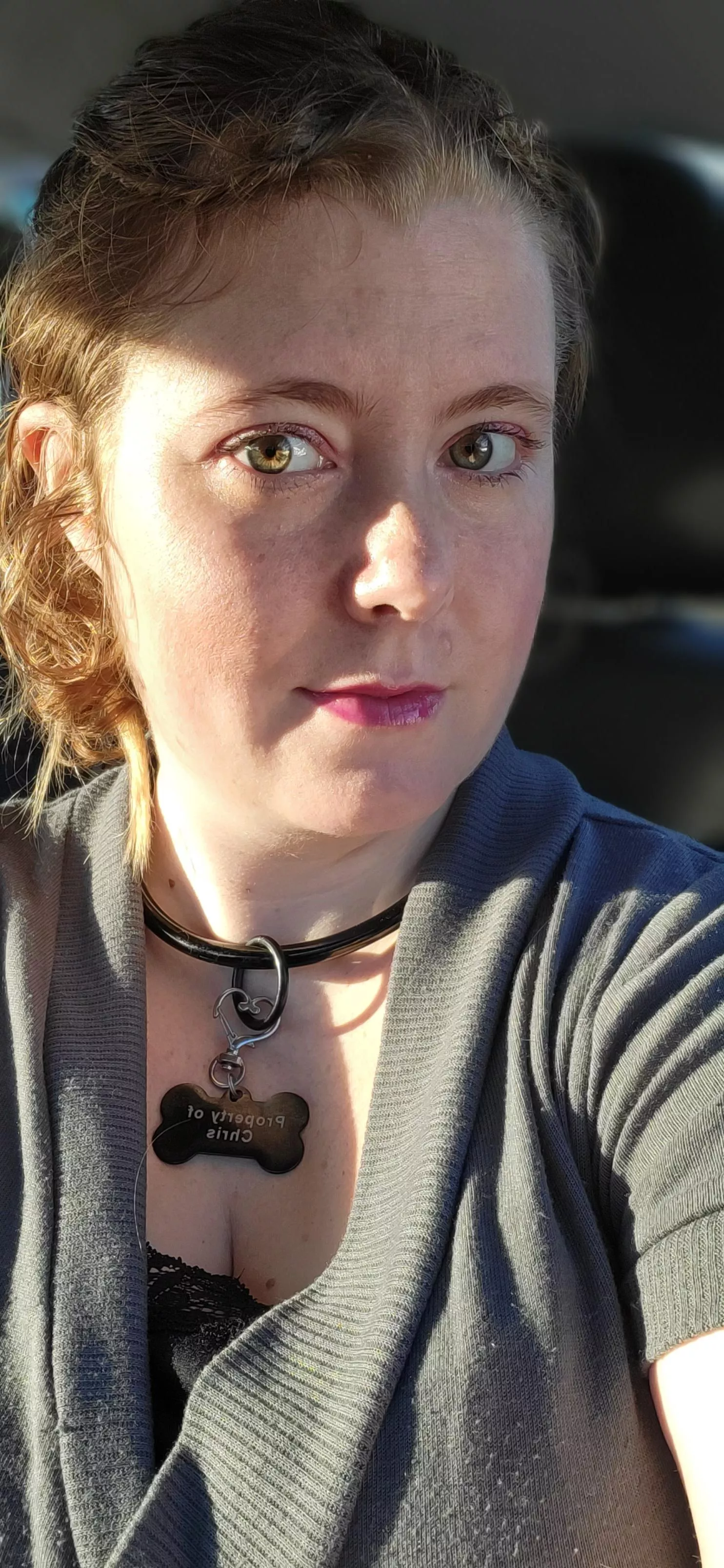 Master bought me a new collar for Christmas