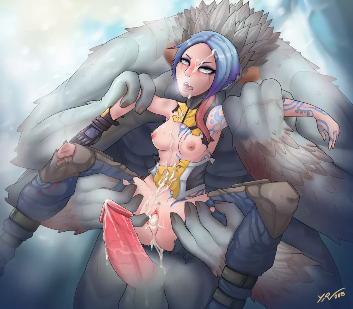 Maya getting forcefully aquainted with the local wildlife (YellowRoom) [Borderlands]