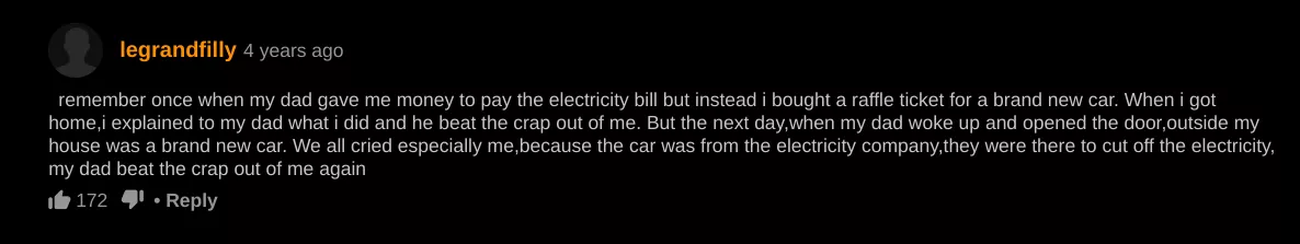 maybe he won the car???