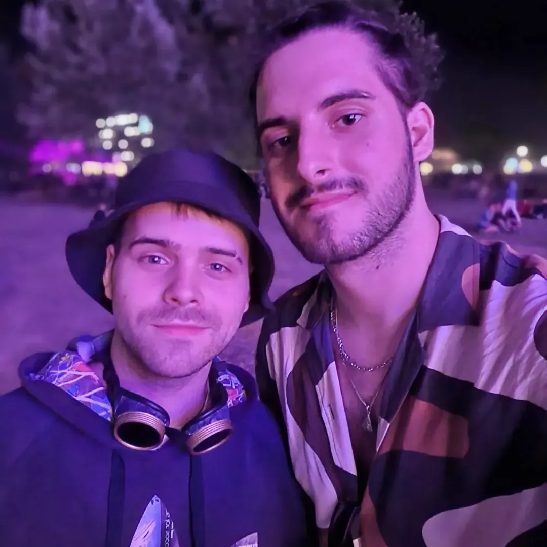 me and my bf at a music festival