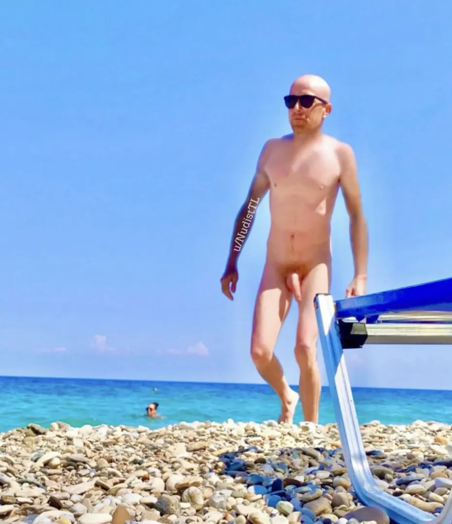 Me at the beach while wife is out swimming 🏝️ 