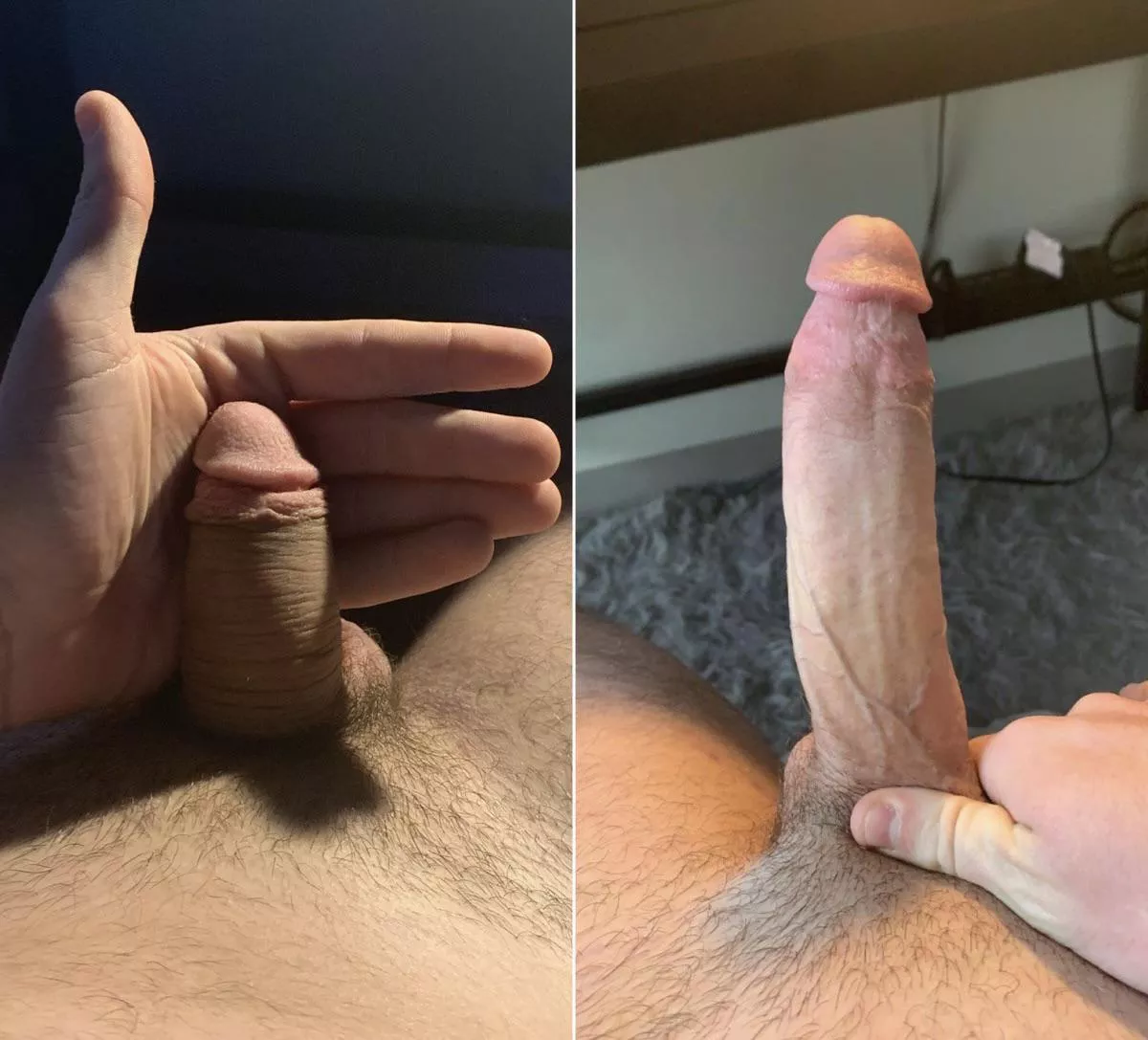 Me in the locker room vs me at home