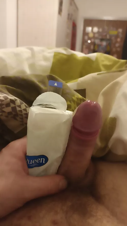 me next to a pack of handkerchiefs